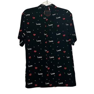 Denim & Flower Ricky Singh Love Black Button Up M